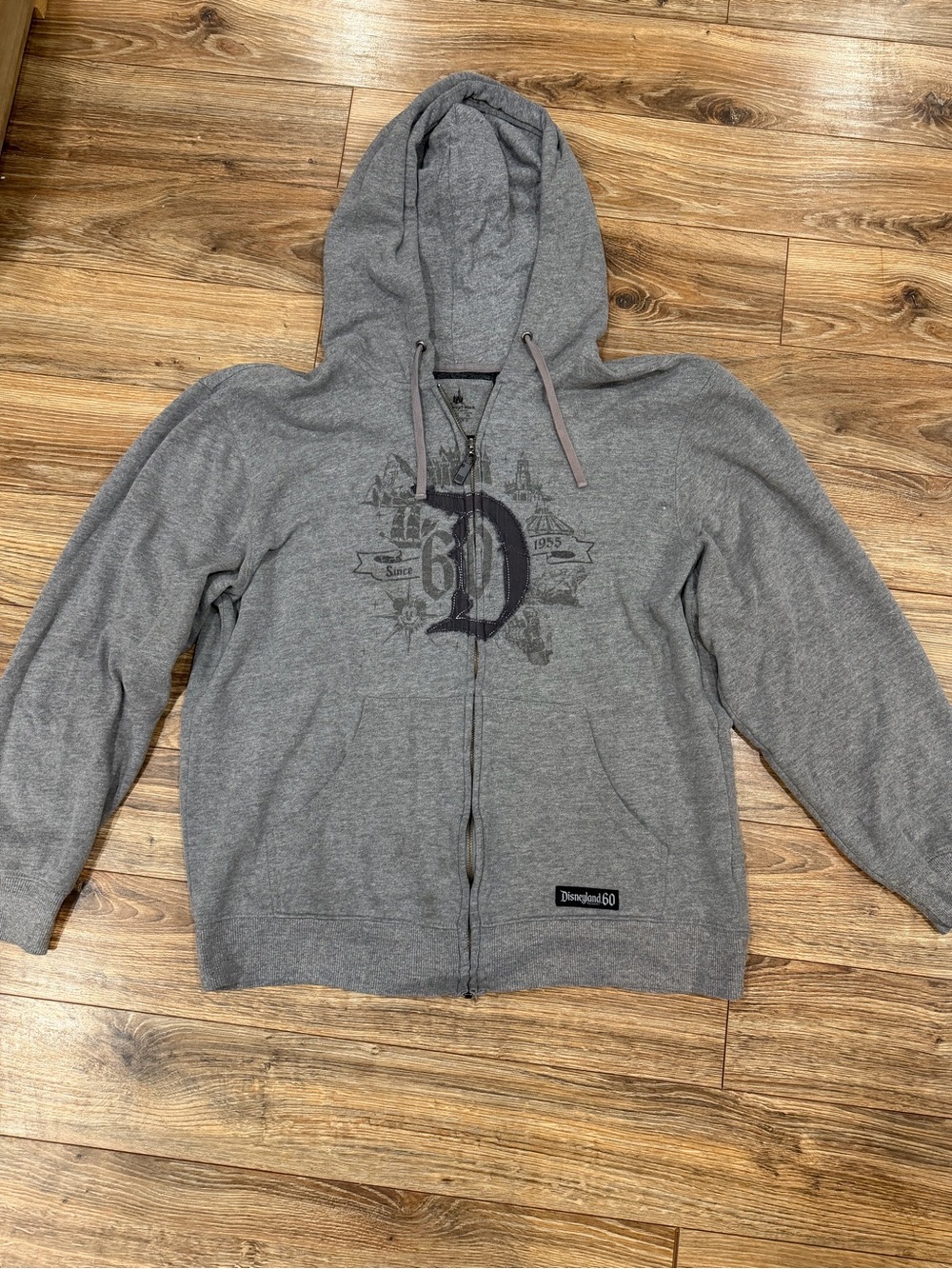 Disney Gray Zip-Up Hoodie